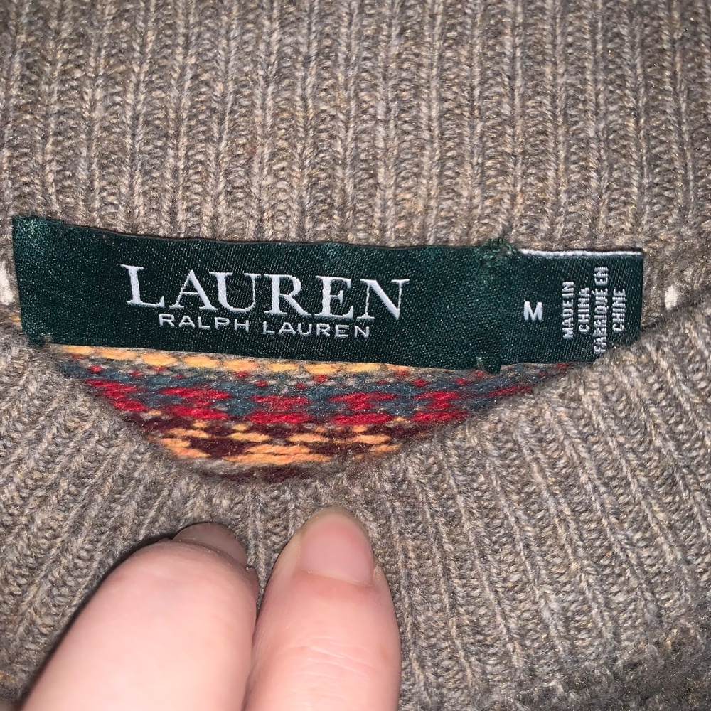 Lauren Ralph Lauren Fair Isle Sweater Wool Blend - Picture 5 of 10